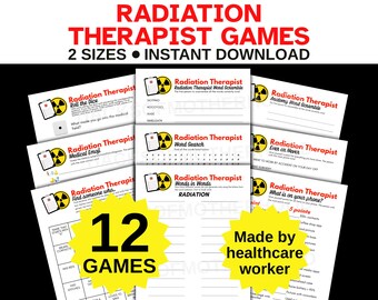 Radiation Therapist Printable Game Bundle Banner, Rad Therapist, Medical Games, Radiation Therapy Week , Radiation Oncology, Rad Oncology