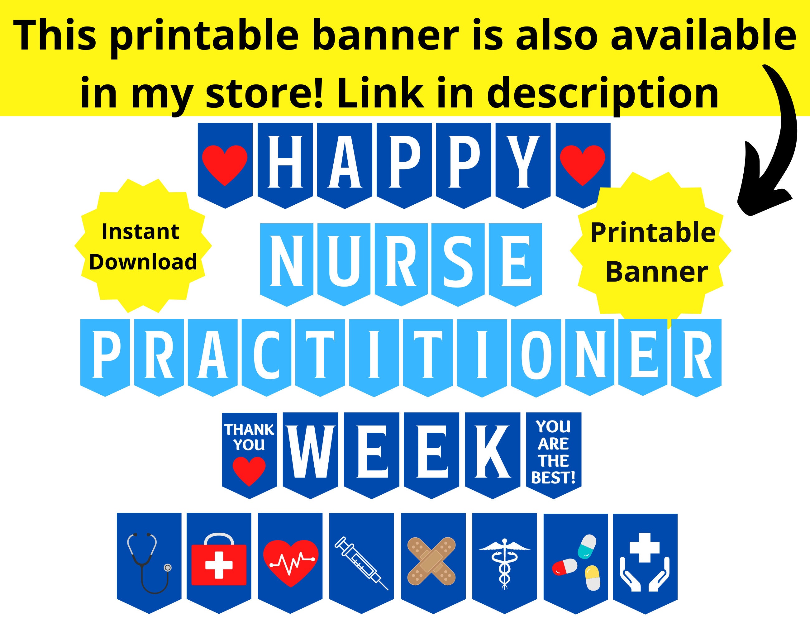 Nurse Practitioner Week Printable Sign Happy NP Week Banner Etsy