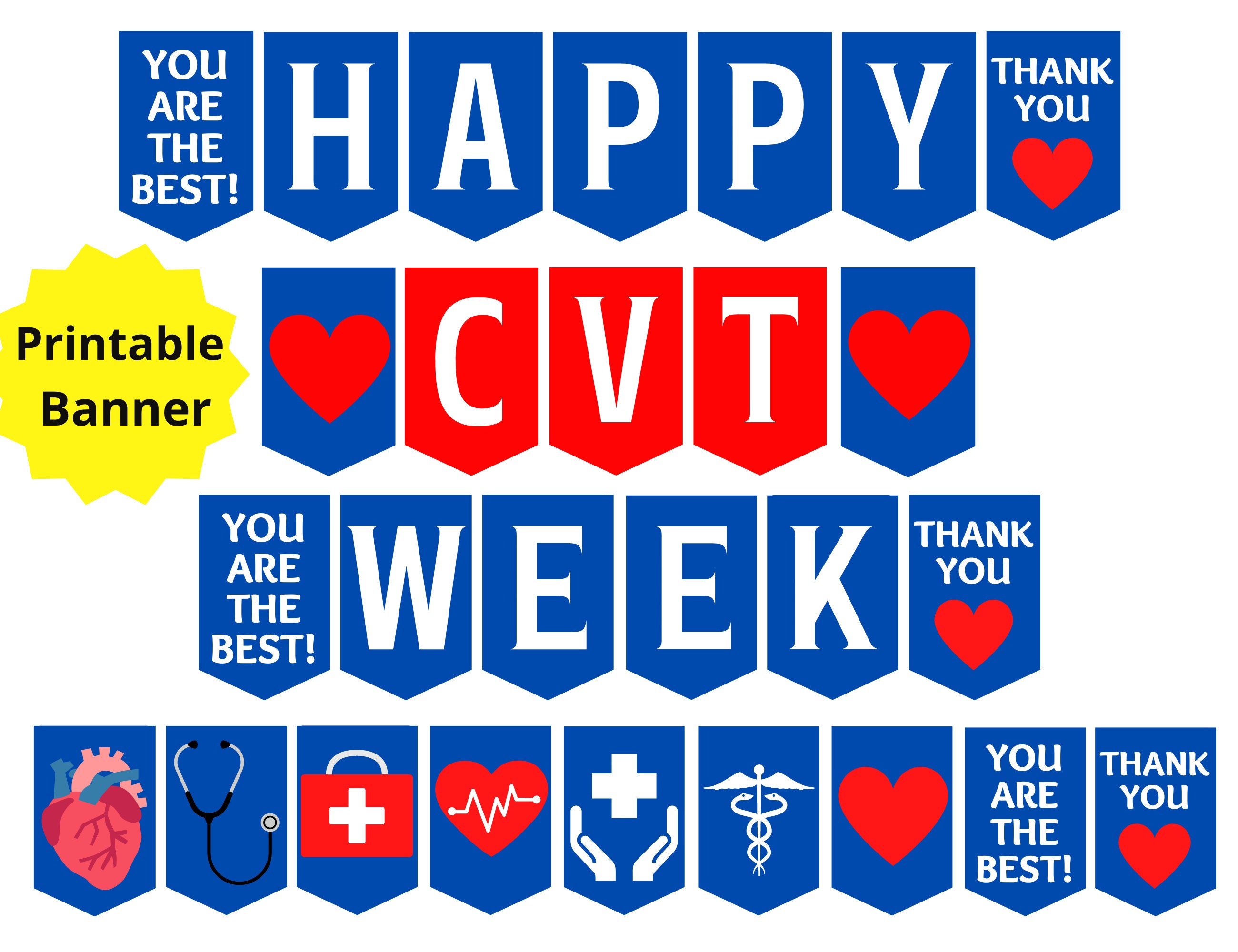 CVT Week Printable Banner Cardiovascular Professionals Sign Etsy