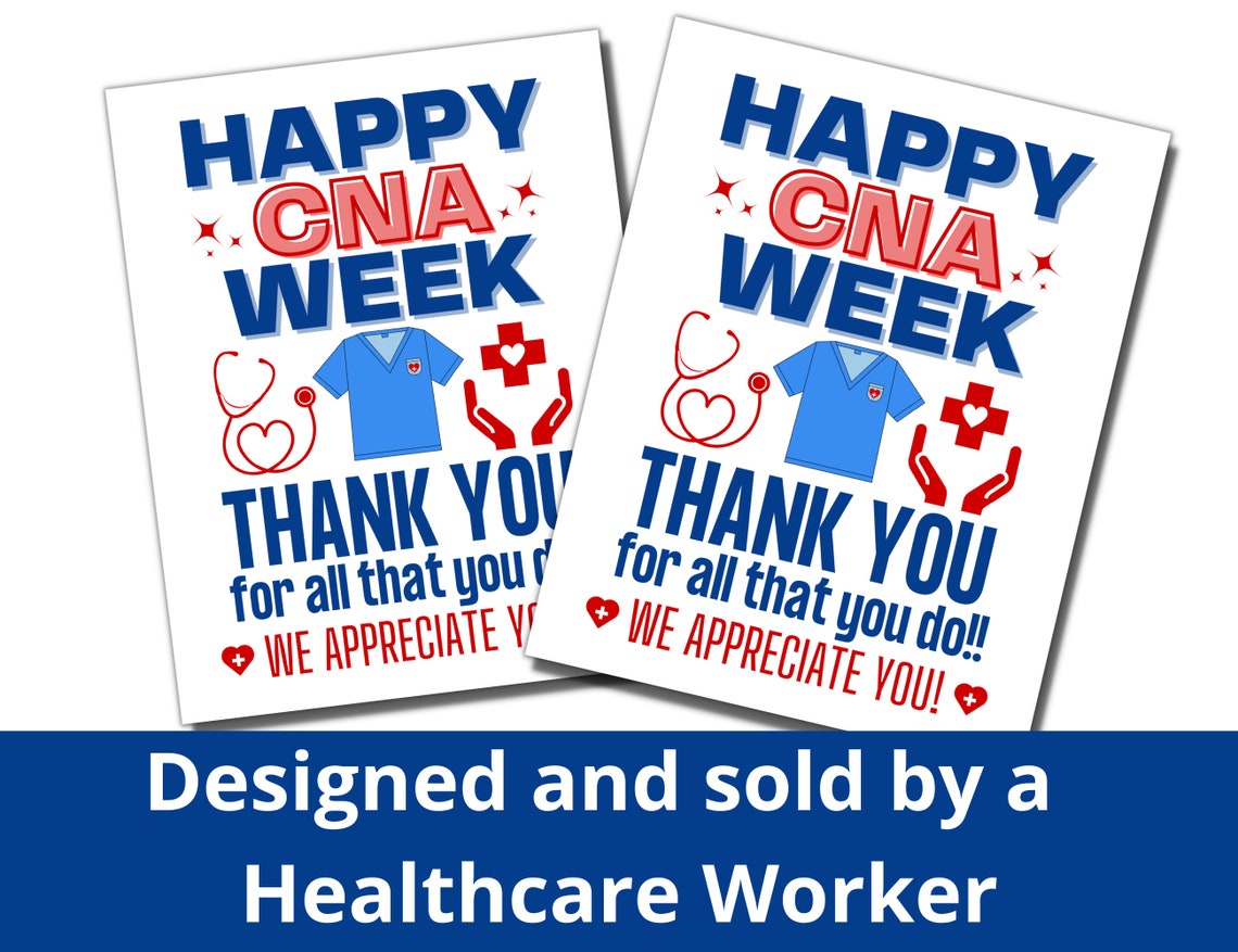Certified Nursing Assistant Week Printable Poster CNA Week Etsy