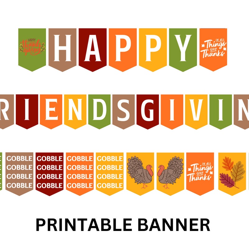 Printable Friendsgiving Banner Etsy