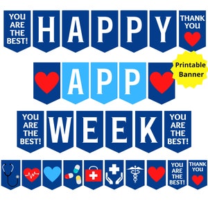 Advanced Practice Provider Week Printable Sign, Happy APP Week Banner, Physician Assistant, Nurse Practitioner, Physician Associate, PA, NP