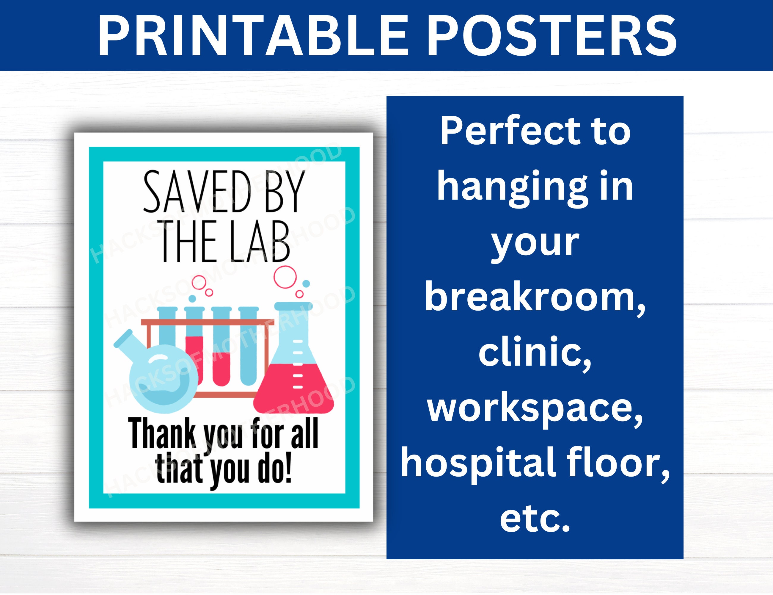 Funny Lab Week Printable Poster Bundle, Medical Laboratory ...