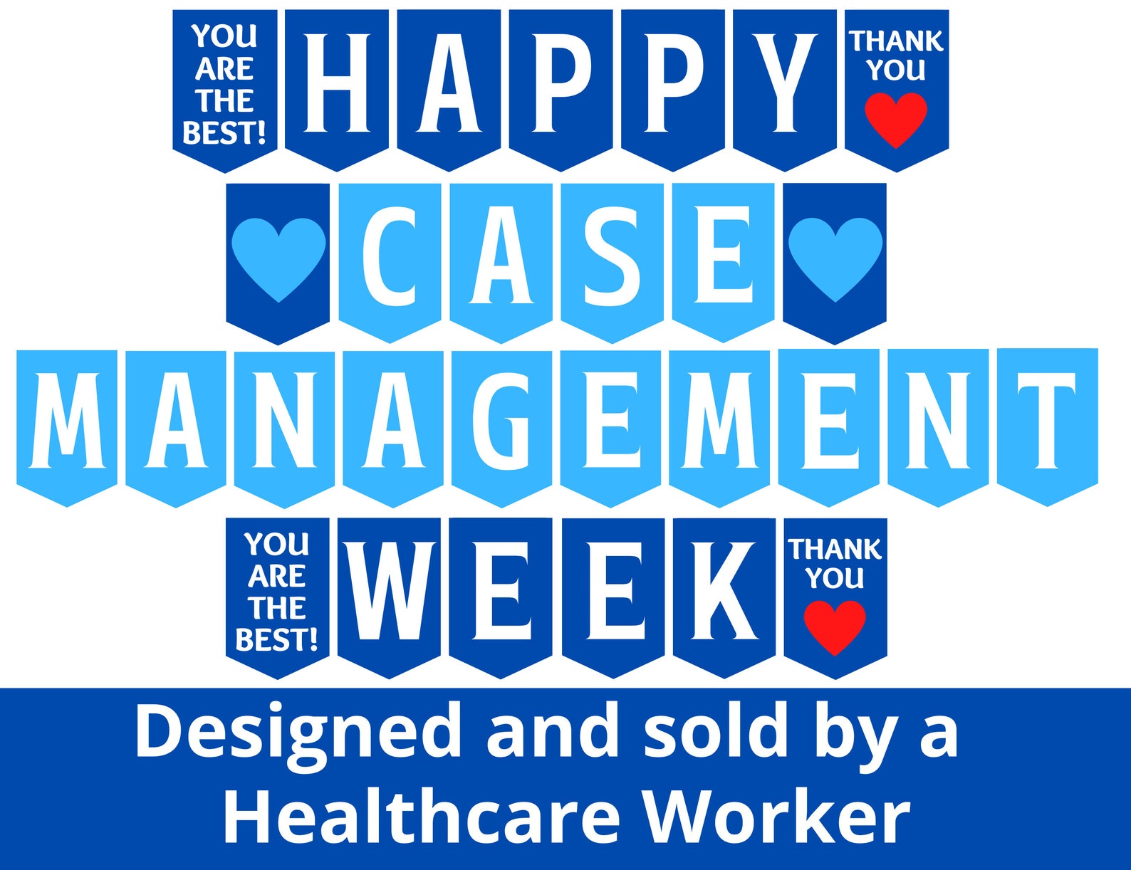 Case Management Week Printable Banner Happy Case Manager Week Etsy
