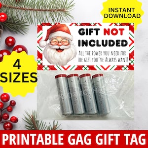 Funny Christmas Gag Gifts, White Elephant, Gift Not included, Funny Stocking Stuffer, Gag Gift Secret Santa, Gag gift for Adults, Teen, Kids
