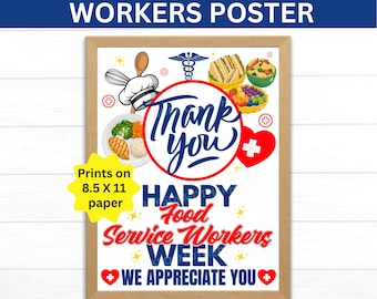 Plakat do druku z okazji Tygodnia Pracowników Gastronomii w Ochronie Zdrowia, Znak Doceniający Gastronomię, Prezent dla Pracowników Gastronomii w Ochronie Zdrowia, Tydzień Dietetyczny