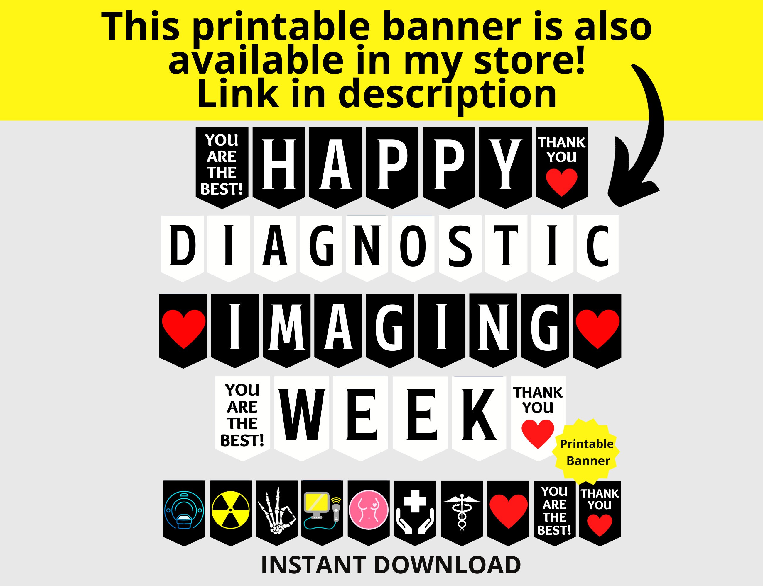 Imaging Week Diagnostic Imaging Week Printable Bundle, Diagnostic Imaging Week Gift ...