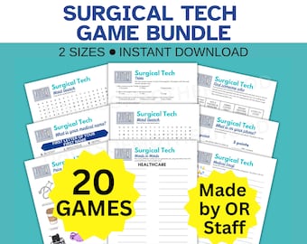 Surgical Scrub Tech Game Bundle, Surgical Technologist Week, Surgical Technologist Appreciation, Surgical Tech Student, Surgical Tech Gift