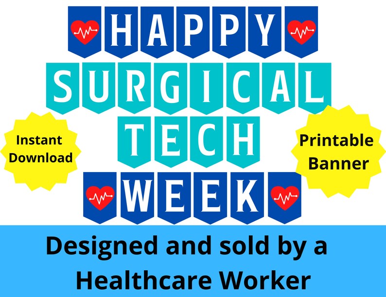 Surgical Scrub Tech Printable Sign Happy Surgical Scrub Tech Etsy