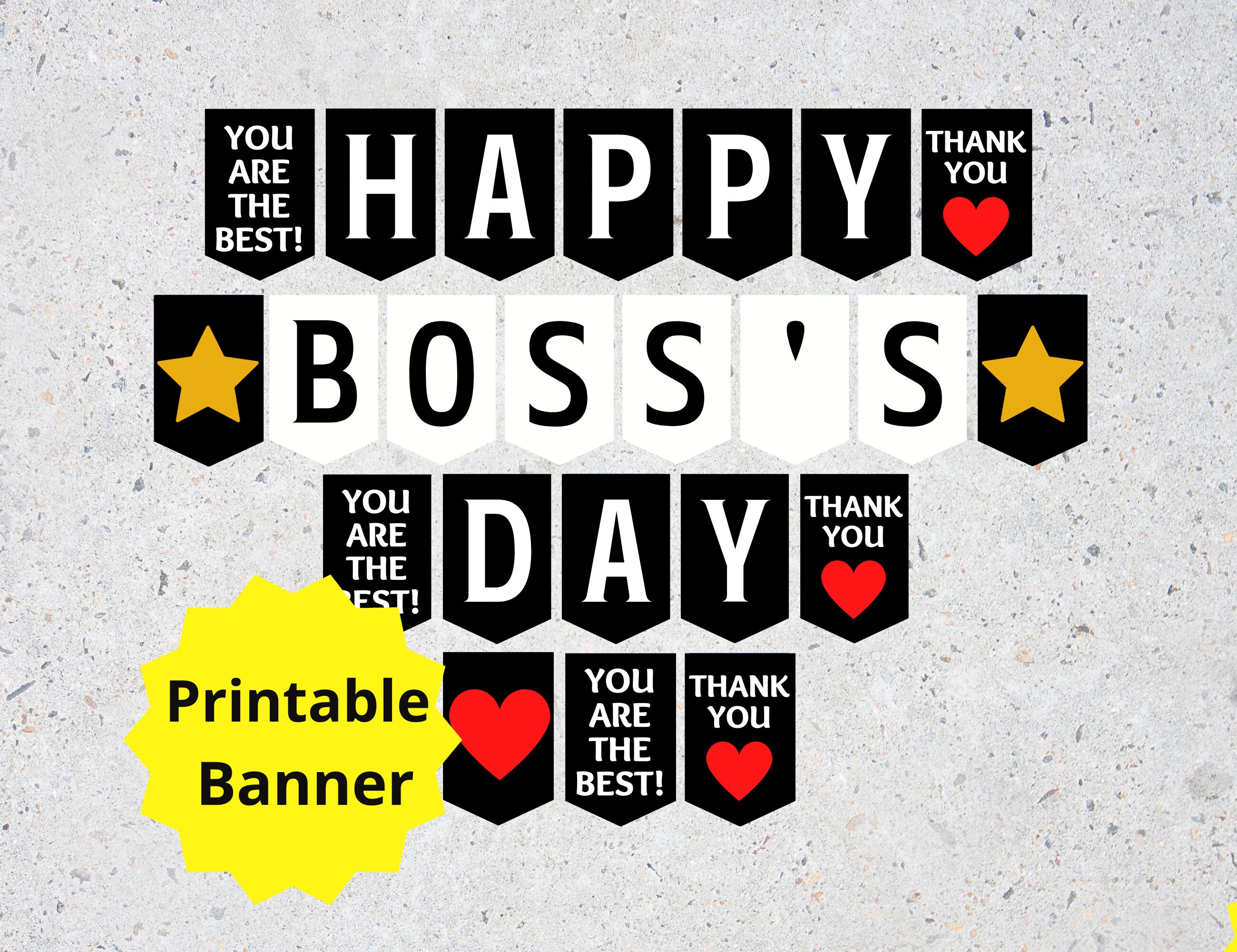 boss's day printable banner, happy boss's day sign, national boss's day, boss appreciation, best boss ever, worlds best boss