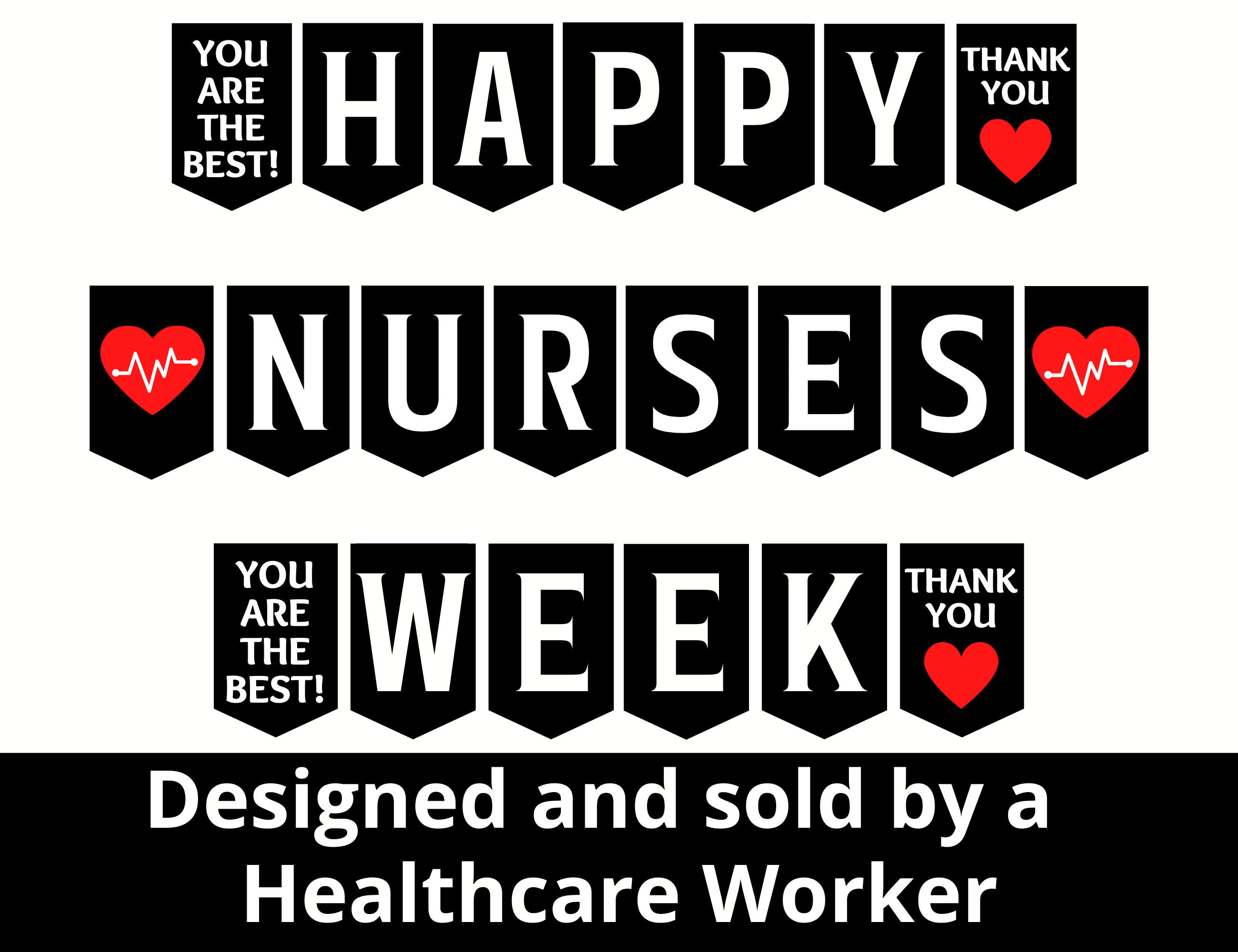 Nurses Week Printable Banner, Happy Nurses Week Sign, Nurse ...