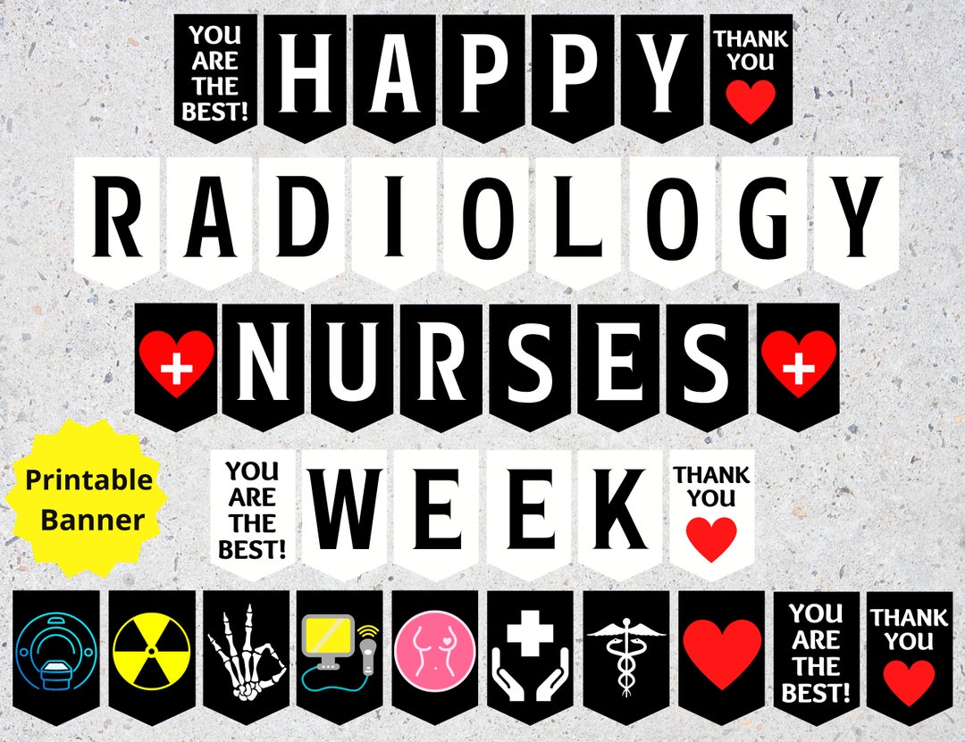 Radiology Nurses Week Printable Banner, Radiology and Imaging Nurse