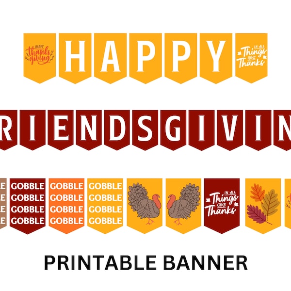 Printable Friendsgiving Banner Etsy