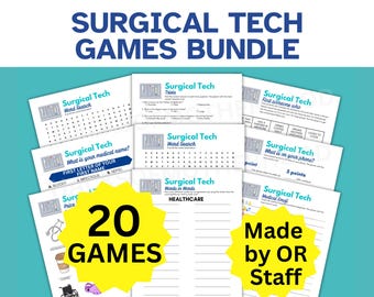Surgical Scrub Tech Game Bundle, Surgical Technologist Week, Surgical Technologist Appreciation, Surgical Tech Student, Surgical Tech Gift