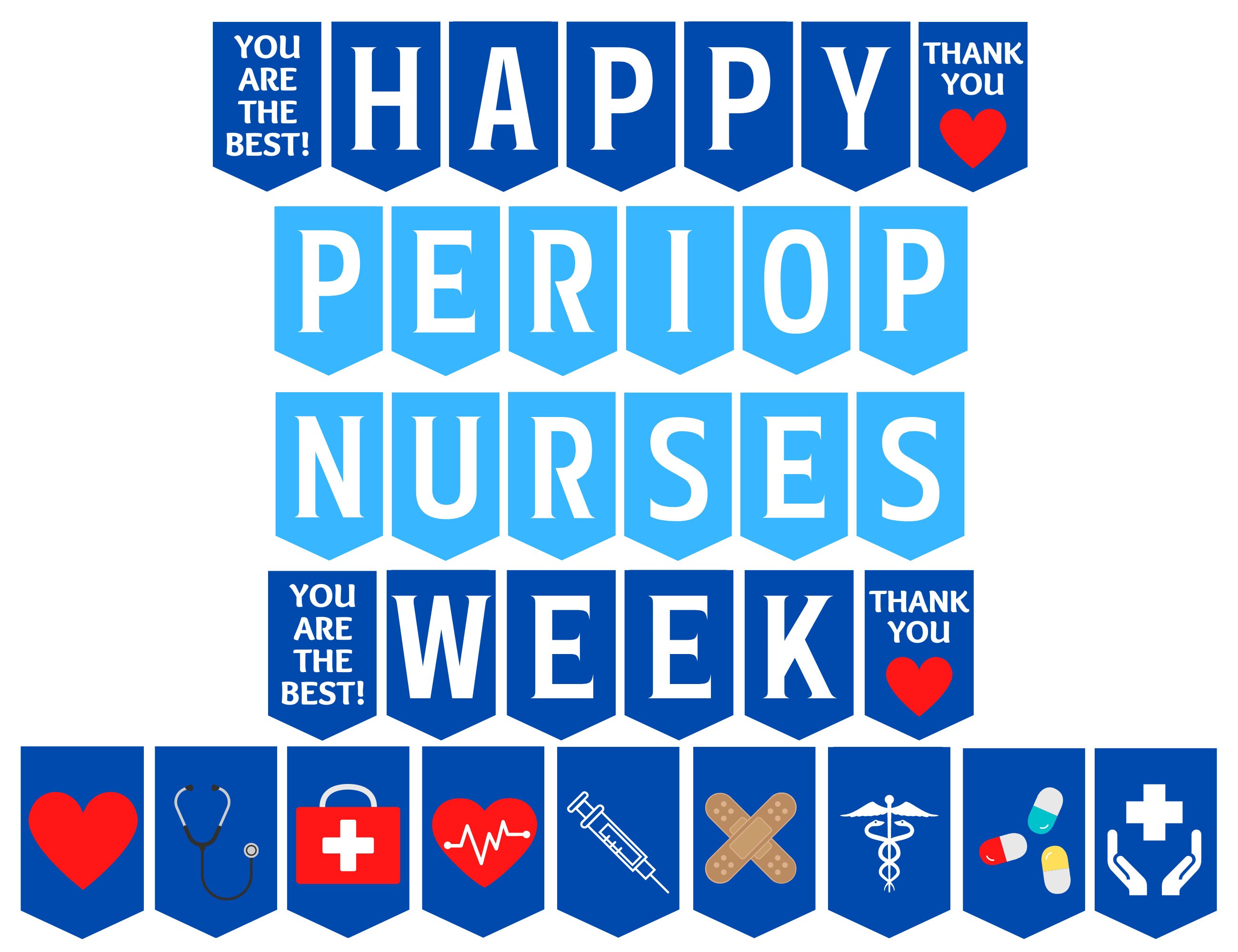 Perioperative Nurses Week Printable Banner Periop Nurse Week Etsy