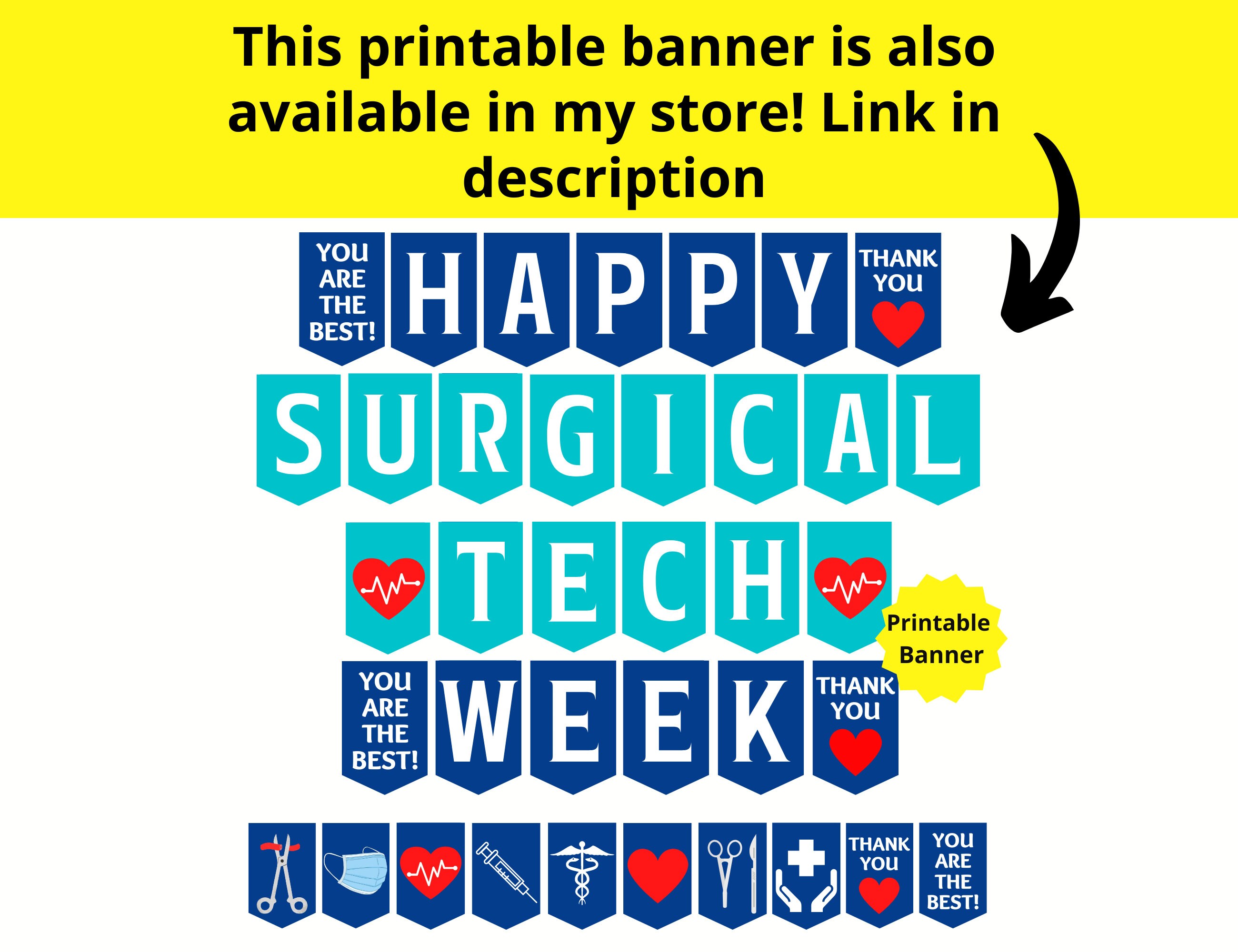 Surgical Scrub Tech Week Printable Bundle, Happy Surgical Scrub Tech ...