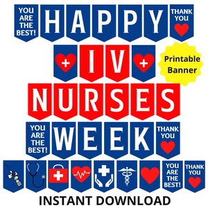 IV Nurses Week Printable Banner, Infusion Nurse Appreciation Week Sign, Nurse Appreciation Week, IV Nurses Week, Infusion Nurses Gift