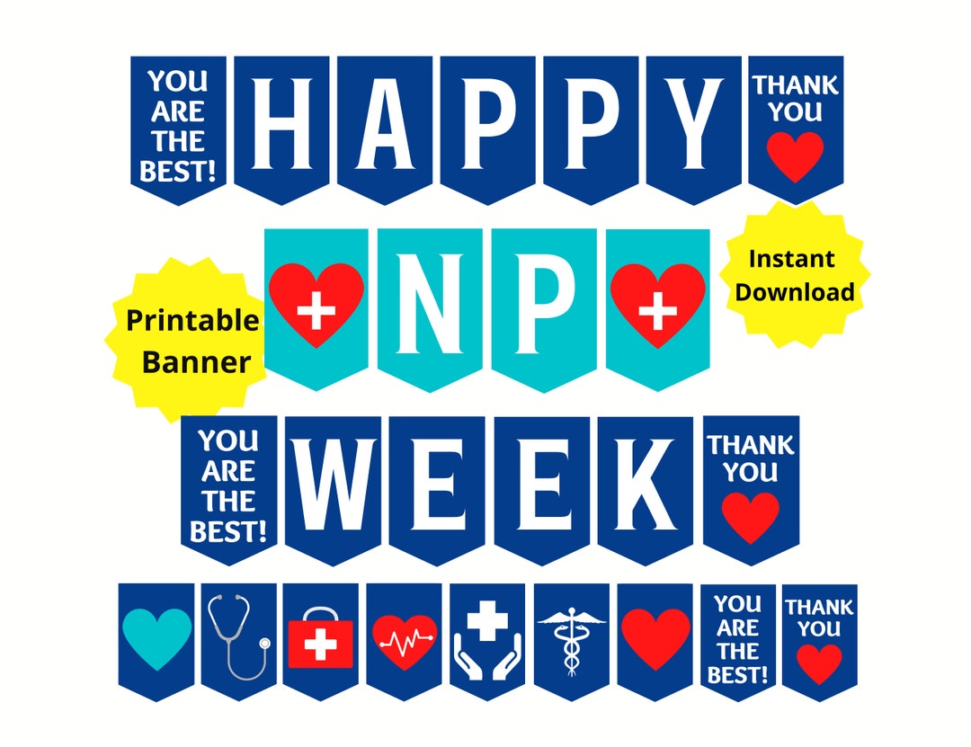 Nurse Practitioner Week Printable Banner, Happy NP Week Sign, Nurse