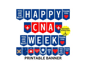 Certified Nursing Assistant Week Printable Banner, CNA Week Gift, CNA Appreciation Week, CNA Day, Nursing Assistant Appreciation Sign