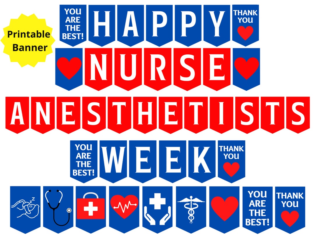 Nurse Anesthetists Week Printable Banner CRNA Week Sign Etsy