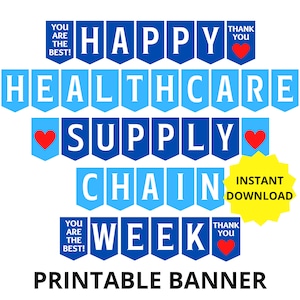 Healthcare Supply Chain Week Printable Banner, Happy Supply Chain Week Sign, Healthcare SCM, SCM Appreciation Week, Supply Chain Management