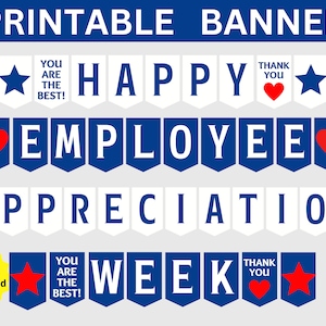Employee Appreciation Week Printable Banner, Happy Employee Appreciation Week Sign, Employee Appreciation, Employee Recognition, Employee