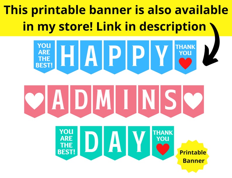 Administrative Professionals Week Printable Banner, Administrative ...