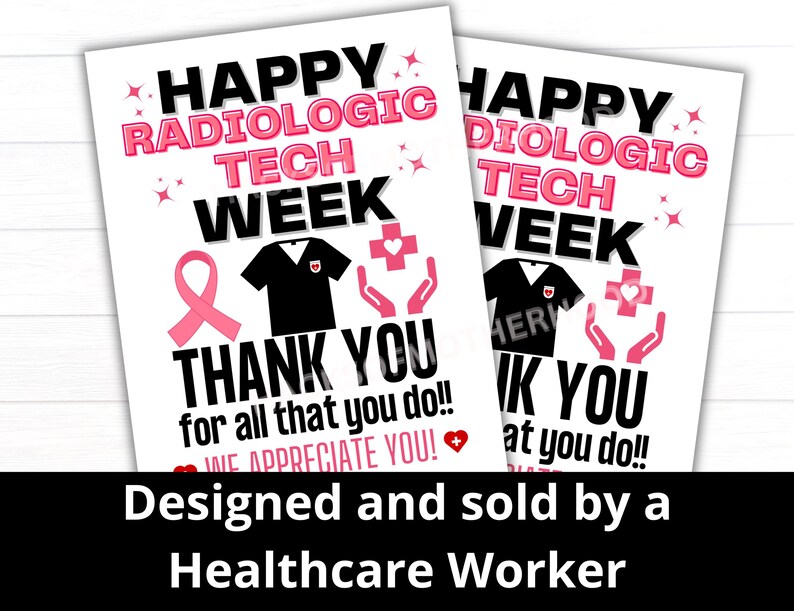 Radiologic Tech Week Printable Poster, Radiology Tech Week Sign, Rad ...