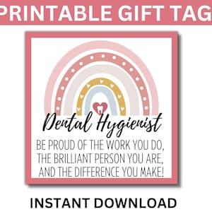 Dental Hygienist Week Gift Tags, Happy Dental Hygienist Week, Dental Hygienist Appreciation, Dental Hygienist Gift, Dental Hygienist