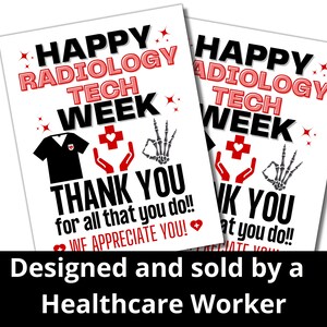 Rad Tech Week Printable Poster, Radiologic Tech Week Sign, Rad Tech ...