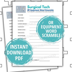 Surgical Scrub Tech Game, Medical Games, Surgical Technologist Week, Surgical Tech Appreciation, Surgical Tech Student, Surgical Tech Gift