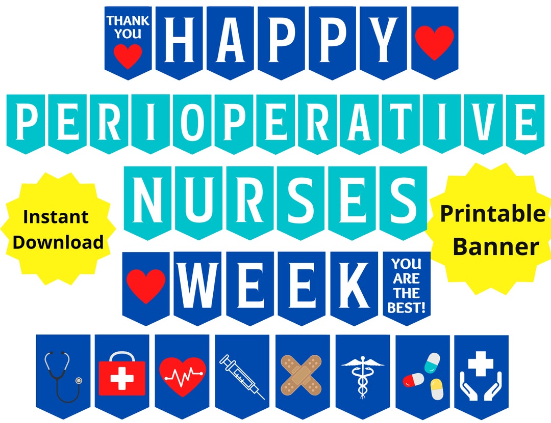 Perioperative Nurses Week Printable Banner Perioperative Etsy Australia