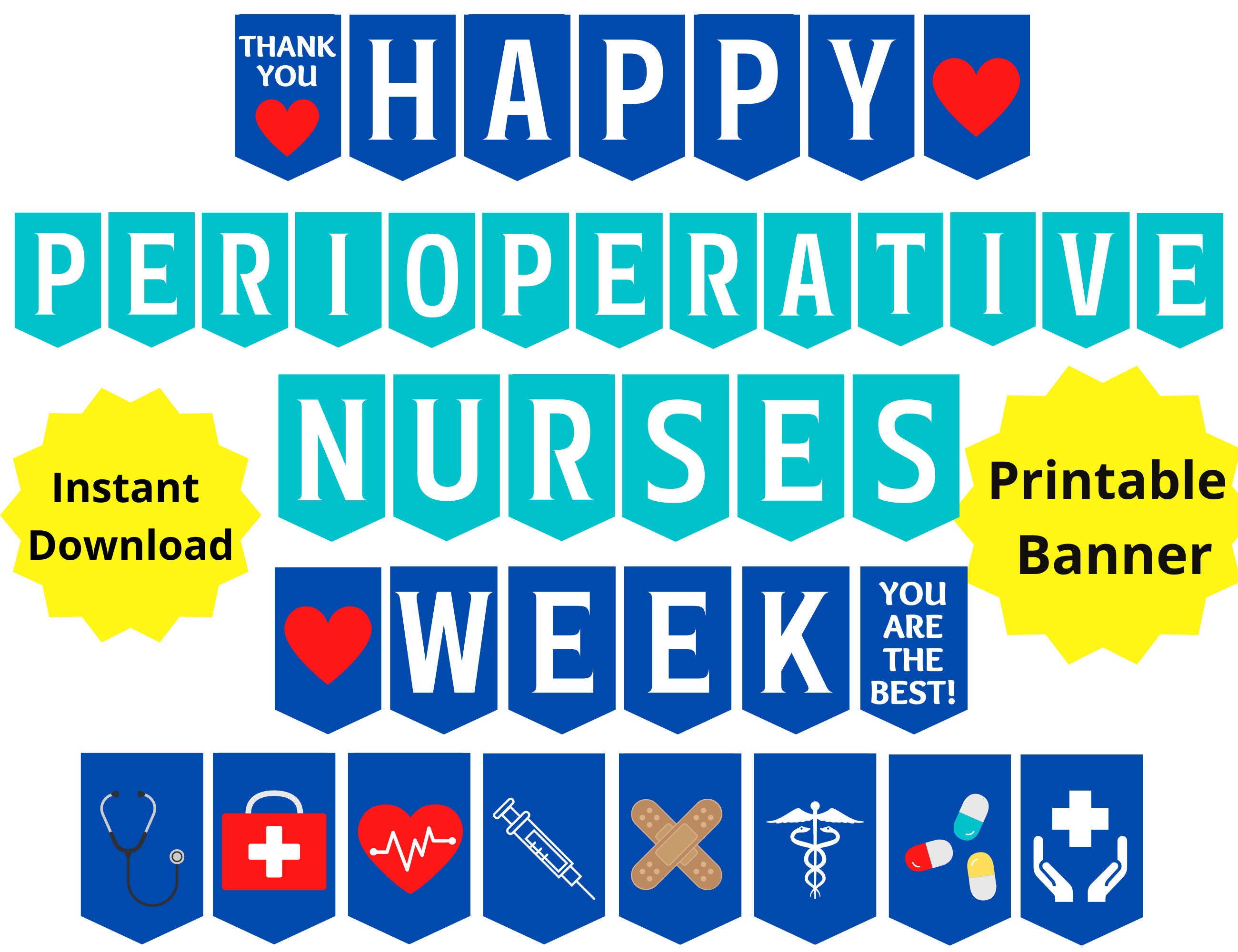 Perioperative Nurses Week Printable Banner Perioperative Etsy