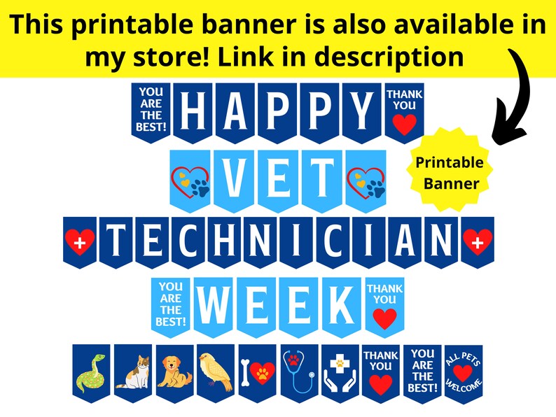 Vet Tech Week Printable Gift Tags Happy Vet Tech Gift Tags Etsy