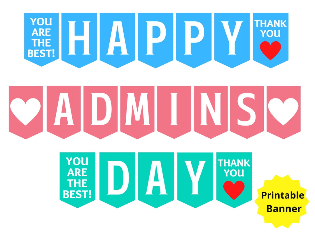 Administrative Professionals Day Printable Banner, Administrative