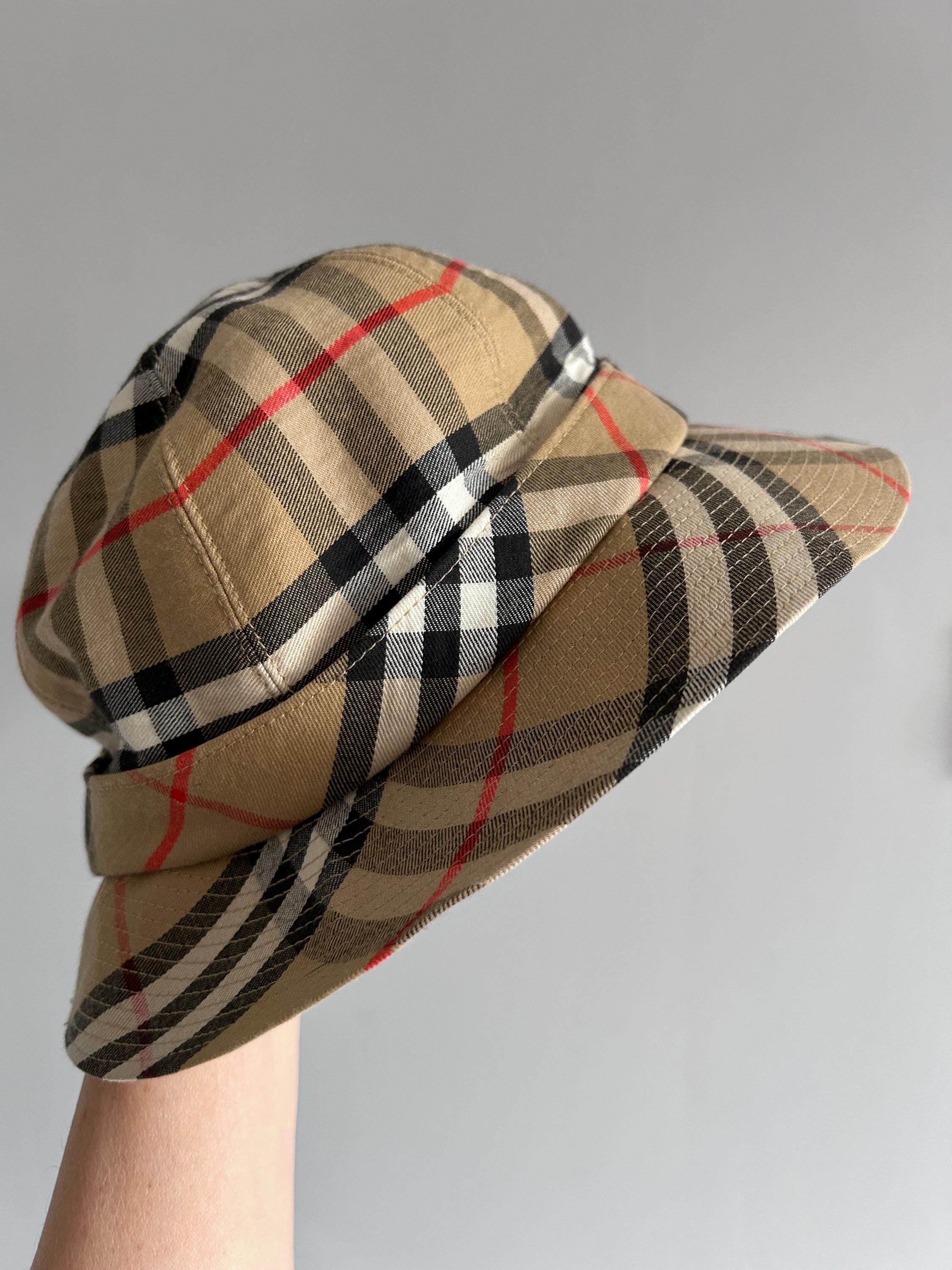 Burberry Women\'s Vintage Nova Check Medium Cotton Plaid Bucket Hat England Burberry Vintage Wool Nova Check Bucket Hat | Mercari main image 4