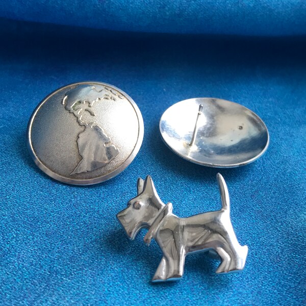 Broche vintage scottish terrier - Montres & Bijoux