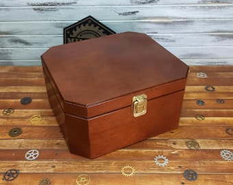 木箱 / 10x5x5インチ / 収納ボックス / ダークブラウン - Etsy 日本