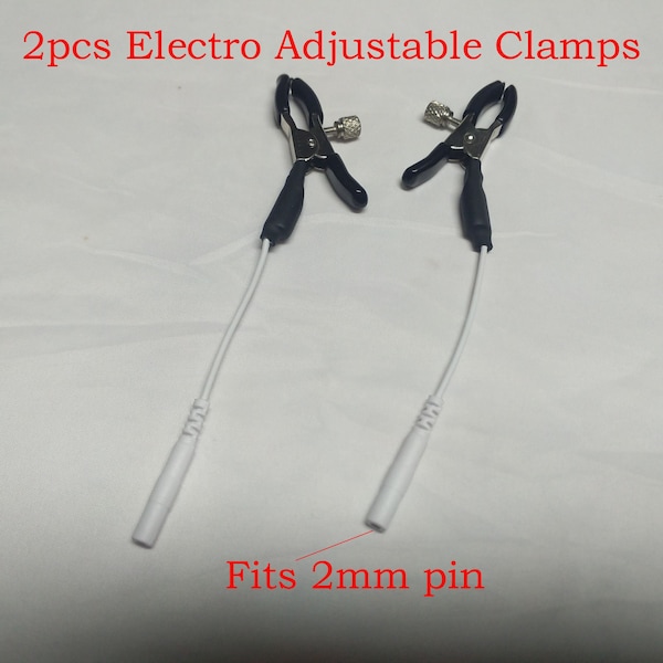 Adjustable E-stim Nipple Clamps Electrosex Breast Clip Electro Play Monopolar Electrode