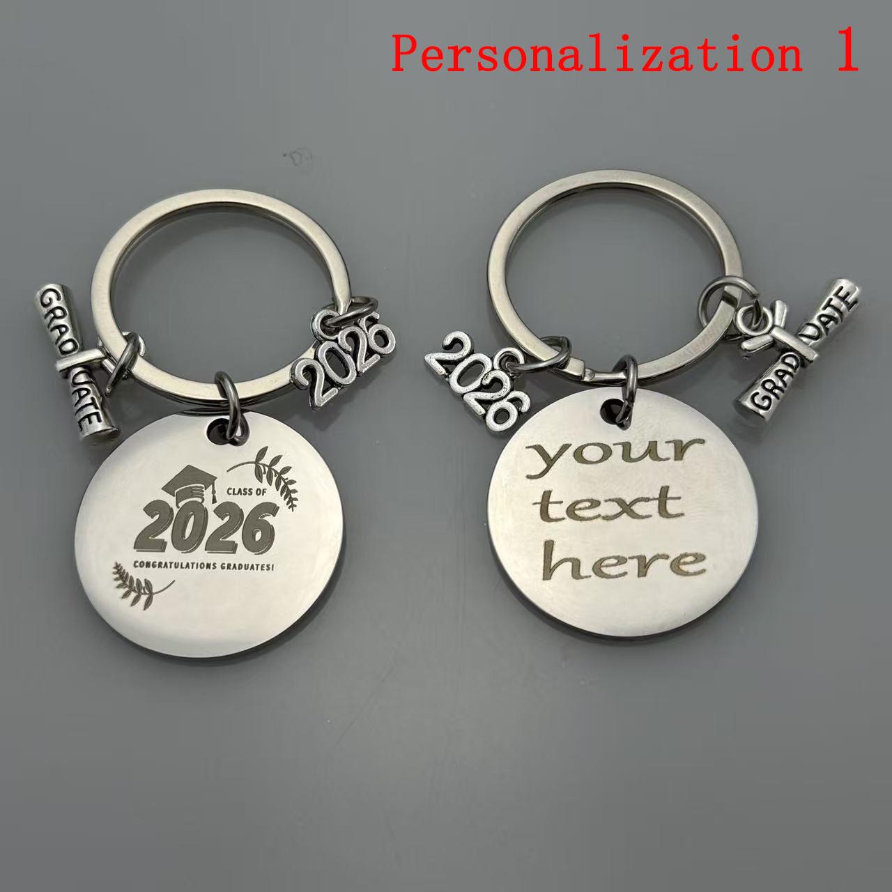 Keychain Class Gift Personalized Graduation Keychain, Stainless Steel Engraved Keychain ...