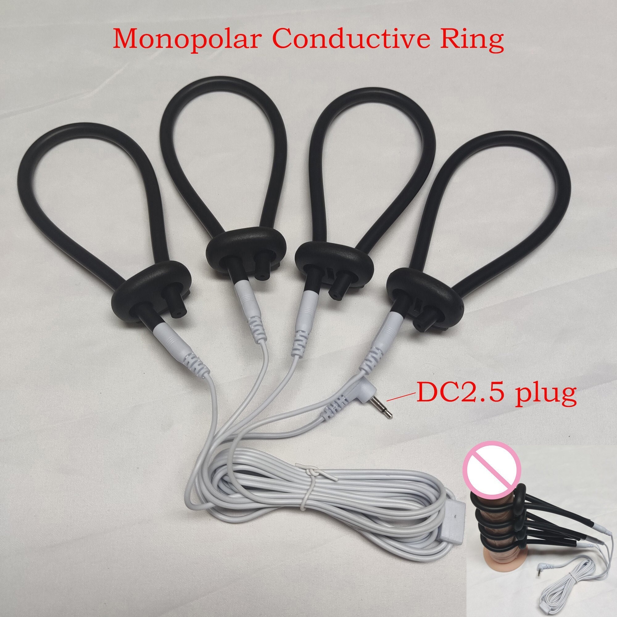 E-stim DIY Adjustable Conductive Cock Rings Monopolar picture