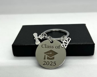 Personalized Graduation Gift Keychain , 2025 Trendy Graduate Key Ring for College High School