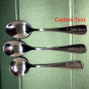 Colher personalizada gravada, colher de aço inoxidável, colher personalizada, presente personalizado, presente de dia das mães, aniversário, comemoração