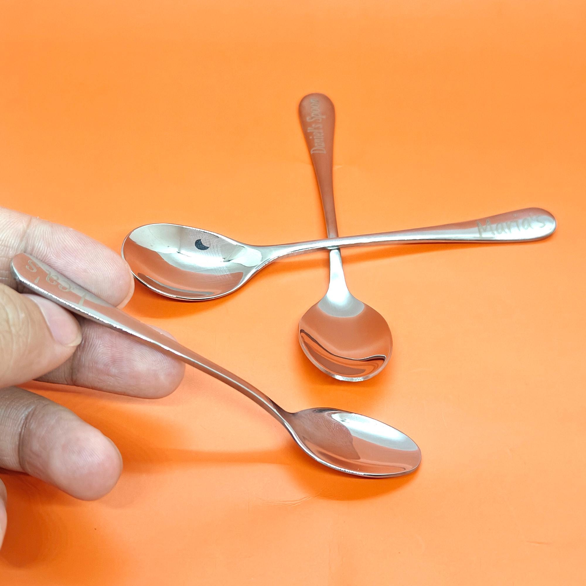 Custom Spoons Mini Personalized Engraving Spoon,small Size Stainless Steel Spoons ...