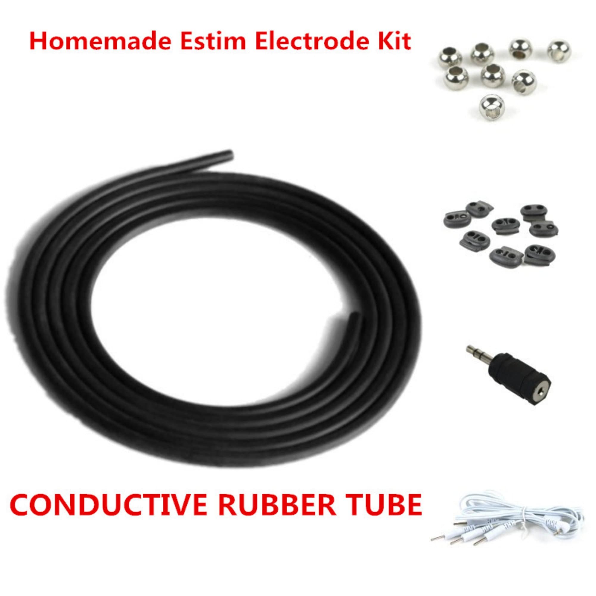 Homemade E-stim DIY Electrodes Conductive Rubber Tube Kit hq nude photo