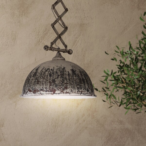 Exquisite Rustic Industrial Chandelier - Handmade Vintage Lamp Shade for Superior Home Aesthetics