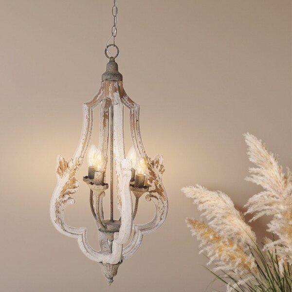 Exquisite Antique Wooden Light - Handcrafted Metal Wooden Chandelier for a Touch of Vintage Elegance