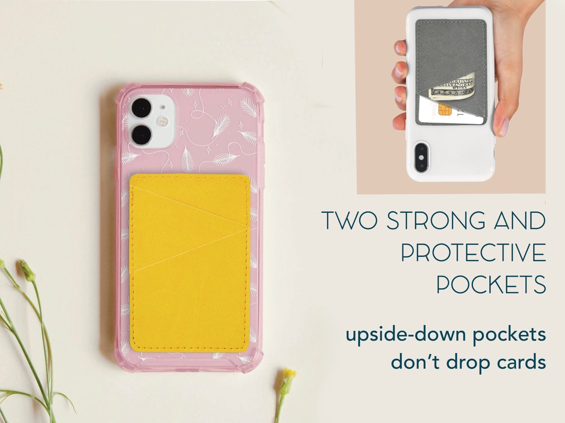 Phone Card Holder Stick on Man Phone Wallet Sticker Card Etsy