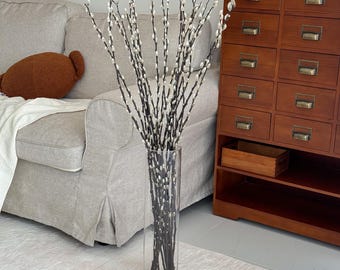 Dried Pussy Willow Bouquet (10 Stems) | Elegant Home Decor