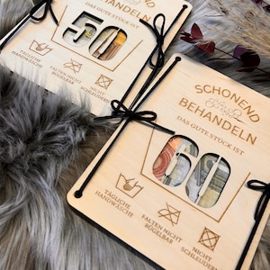 Laserdatei Geldgeschenk Geburtstag 40 50 60 70 | SVG Holz Gravur | Lustiges Waschetikett Geldhalter Vorlage | Geschenkidee DIY